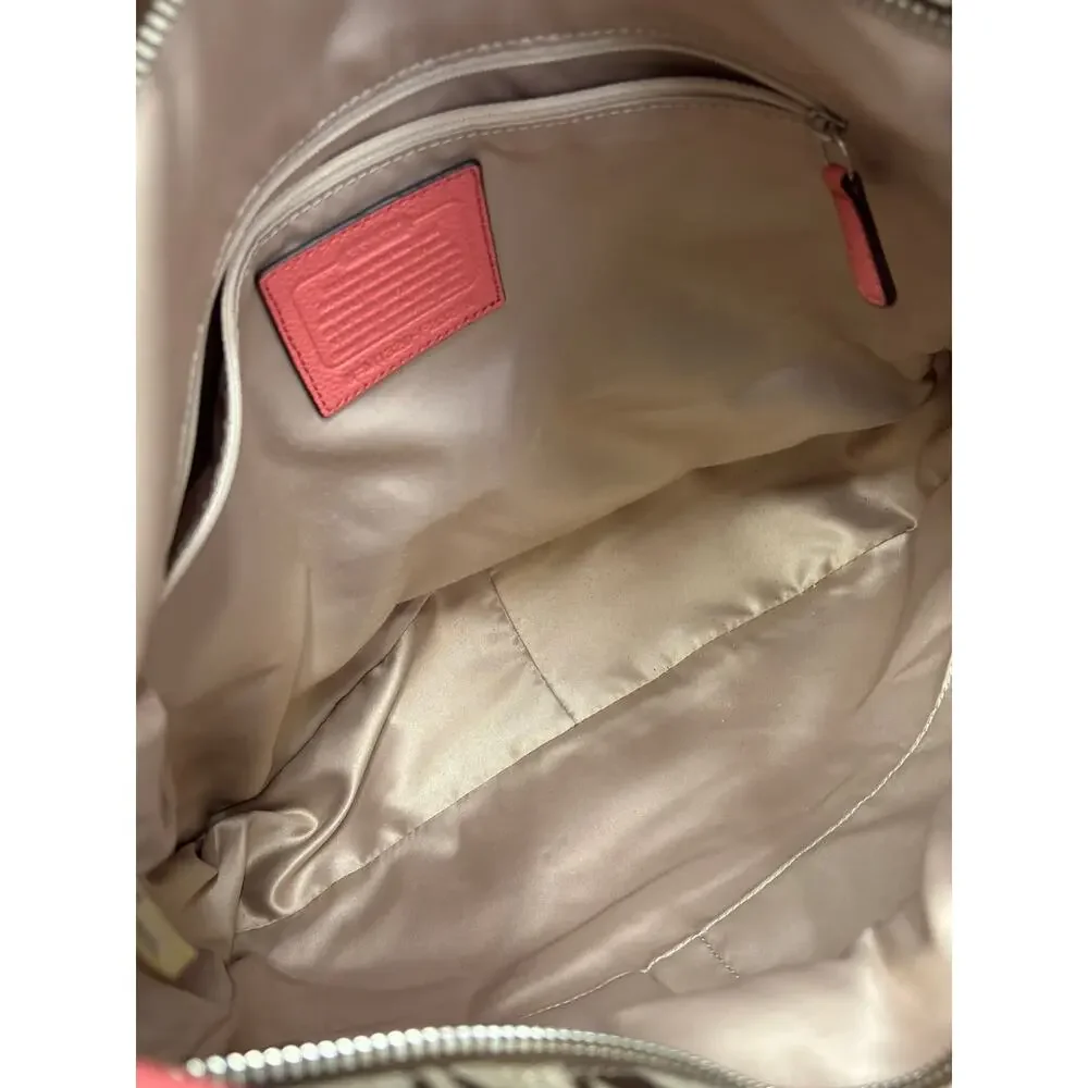 Coach Tan Coral Jacquard Signature Print Park Hobo Shoulder Bag F23279 #76918